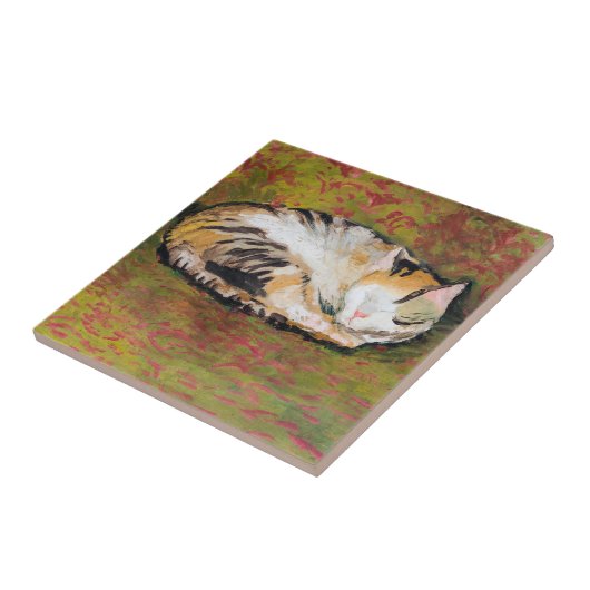 Katze, August Macke Keramik Tile Fliese (Seite)