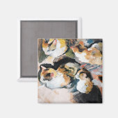 Katze, August Macke Magnet (Vorderseite/Rückseite)