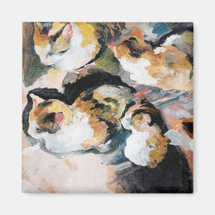 Katze, August Macke Magnet