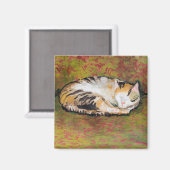 Katze, August Macke Magnet (Vorderseite/Rückseite)