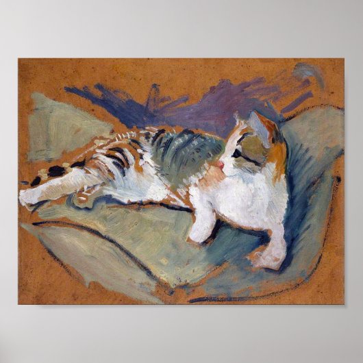 Katze, August Macke Poster (Vorne)