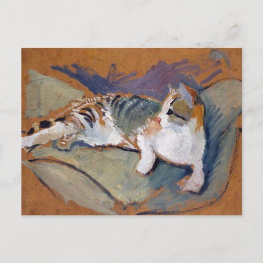 Katze, August Macke Postkarte (Vorderseite)
