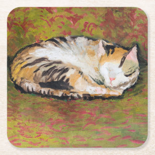 Katze, August Macke Square Paper Untersetzer