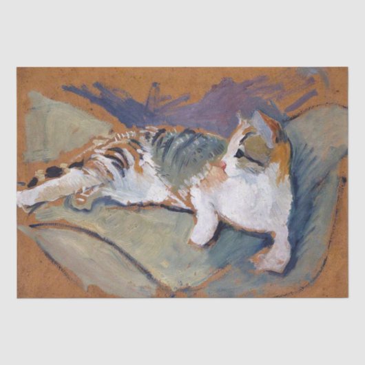 Katze, August-Macke-Tissue Seidenpapier (Vorderseite)