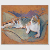 Katze, August Macke Wrapping Paper Geschenkpapier (Flach)