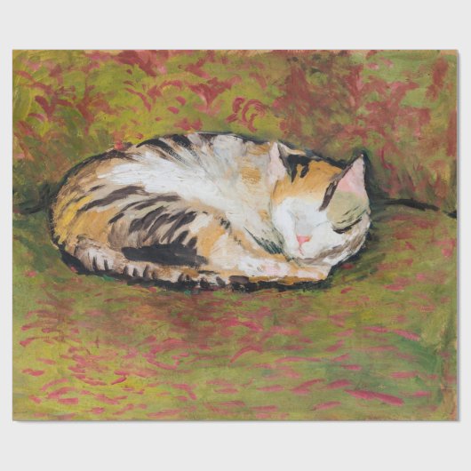 Katze, August Macke Wrapping Paper Geschenkpapier (Flach)