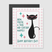 Katze aus dem Mittelalter, glücklicher Muttertag Magnetkarte (Vorne/Hinten)