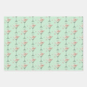 Katze aus Martini-Glas Geschenkpapier Set (Vorderseite 3)