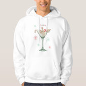 Katze aus Martini-Glas Hoodie (Vorderseite)