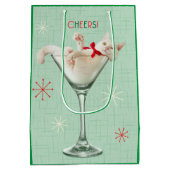 Katze aus Martini-Glas Mittlere Geschenktüte (Rückseite)