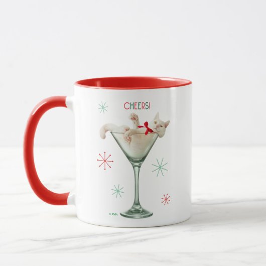 Katze aus Martini-Glas Tasse (Links)