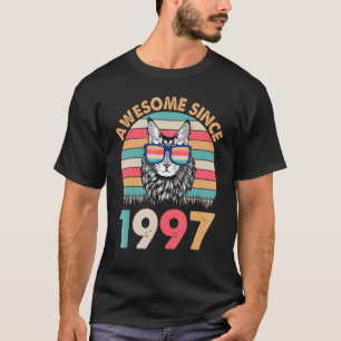 Katze Awesome Seit 1997 Alles Gute Zum Geburtstag  T-Shirt