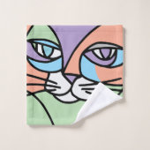 Katze Badhandtuch Set (Waschlappen)