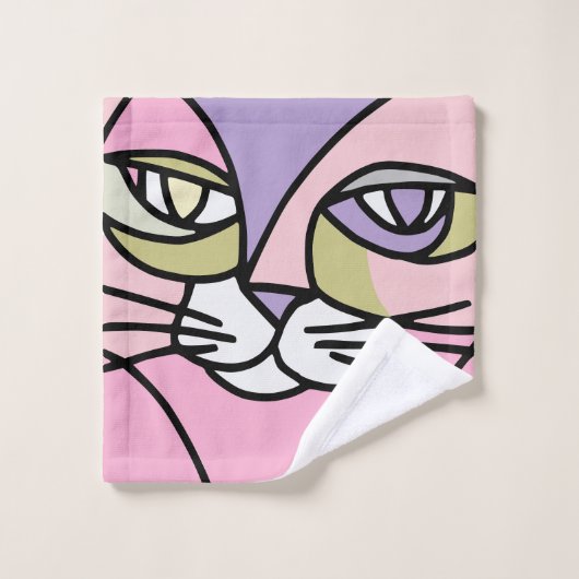Katze Badhandtuch Set (Waschlappen)