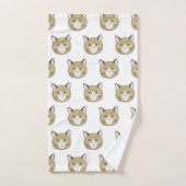Katze Badhandtuch Set (Handtuch)