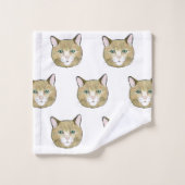Katze Badhandtuch Set (Waschlappen)