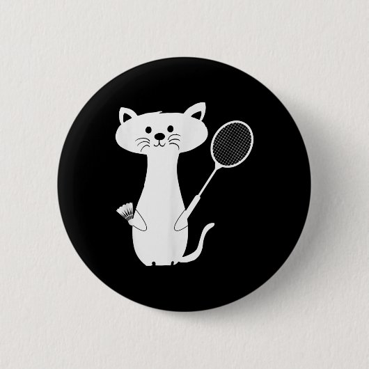 Katze Badminton Shuttle für Männer Frauen Kinder Button (Vorderseite)