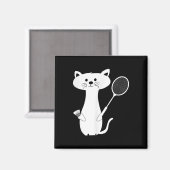 Katze Badminton Shuttle für Männer Frauen Kinder Magnet (Vorderseite/Rückseite)