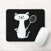 Katze Badminton Shuttle für Männer Frauen Kinder Mousepad (Mit Mouse)