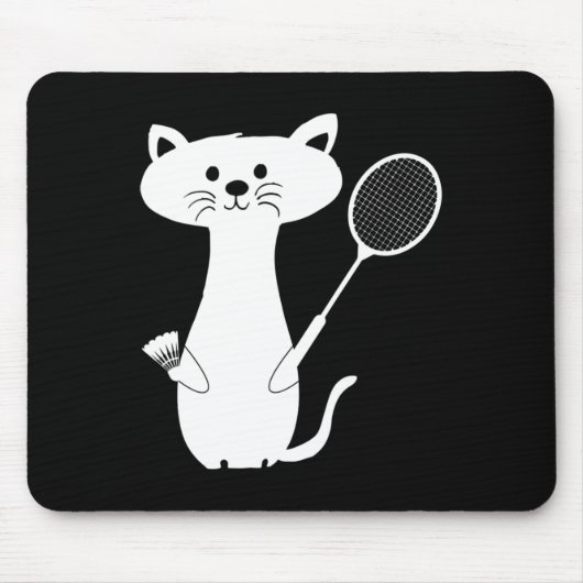 Katze Badminton Shuttle für Männer Frauen Kinder Mousepad (Vorne)