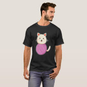 Katze Ball Garn T-Shirt (Vorne ganz)