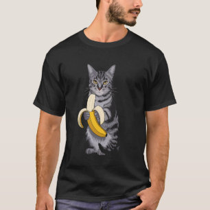 Katze Banane Haustier Kätzchen Tierliebhaber Lusti T-Shirt