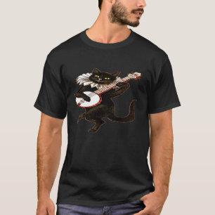 Katze Banjo Musik Kätzchen T-Shirt