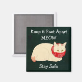 Katze Behaltend 6 Fuß Abstand Magnet (Vorderseite/Rückseite)