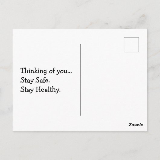 Katze Behaltend 6 Fuß Abstand Postkarte (Rückseite)