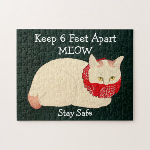 Katze Behaltend 6 Fuß Abstand Puzzle