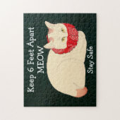 Katze Behaltend 6 Fuß Abstand Puzzle (Vertikal)
