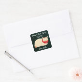 Katze Behaltend 6 Fuß Abstand Quadratischer Aufkleber (Umschlag)