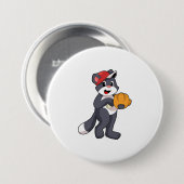 Katze bei Baseball mit Baseball-Handschuh.PNG Button (Vorne & Hinten)