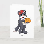 Katze bei Baseball mit Baseball-Handschuh.PNG Karte (Rückseite)