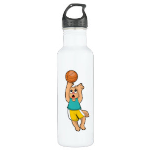 Katze bei Basketball Sports Edelstahlflasche