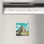 Katze bei Chichen Itza Mexico Reisen Magnet (In Situ (Geschirrspüler))