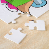 Katze bei Impfung mit Spritze Puzzle (Seite)