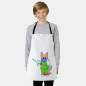 Katze bei Impfung mit Spritze Schürze (Getragen)