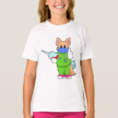 Katze bei Impfung mit Spritze T-Shirt (Vorderseite)
