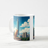 Katze bei Taipei 101 Taiwan Kaffeetasse (Vorderseite Links)