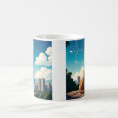 Katze bei Taipei 101 Taiwan Kaffeetasse (Mittel)