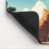 Katze bei Taipei 101 Taiwan Mousepad (Ecke)