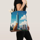 Katze bei Taipei 101 Taiwan Tasche (Von Nahem)