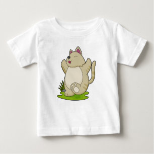Katze bei Yoga Baby T-shirt