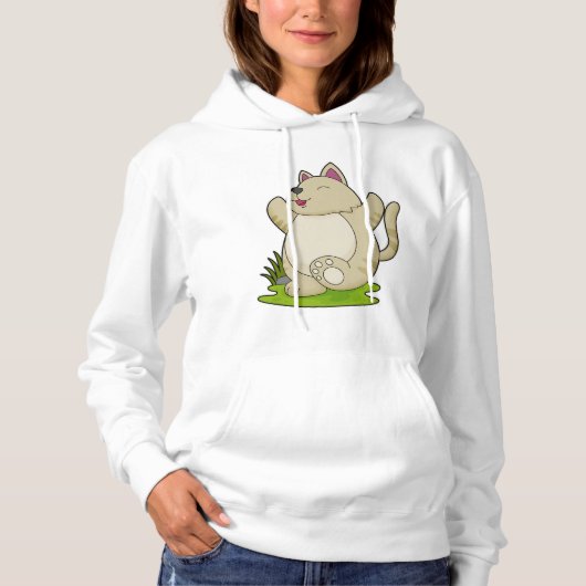 Katze bei Yoga Hoodie (Vorderseite)