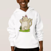 Katze bei Yoga Hoodie (Vorderseite)