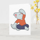 Katze bei Yoga in Cross-Baden Karte (Gelbe Blume)