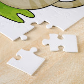 Katze bei Yoga Puzzle (Seite)