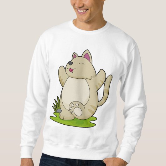 Katze bei Yoga Sweatshirt (Vorderseite)