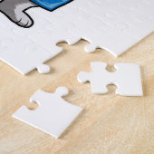 Katze beim Boxen mit Boxhandschuhen Puzzle (Seite)